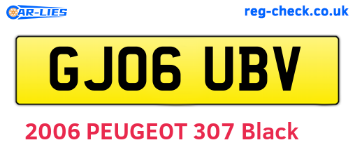 GJ06UBV are the vehicle registration plates.