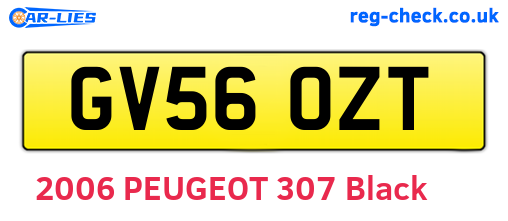 GV56OZT are the vehicle registration plates.