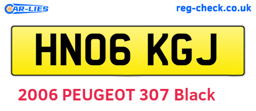 HN06KGJ are the vehicle registration plates.