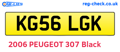 KG56LGK are the vehicle registration plates.