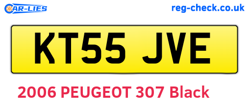 KT55JVE are the vehicle registration plates.