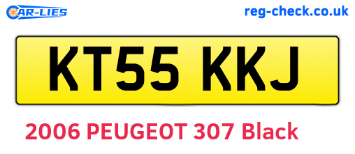 KT55KKJ are the vehicle registration plates.