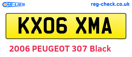 KX06XMA are the vehicle registration plates.