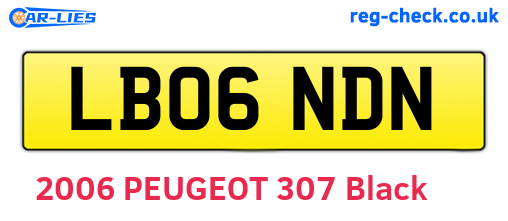 LB06NDN are the vehicle registration plates.
