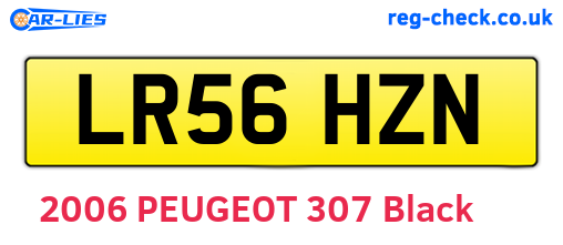 LR56HZN are the vehicle registration plates.