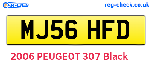 MJ56HFD are the vehicle registration plates.