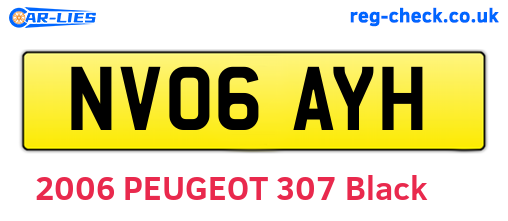 NV06AYH are the vehicle registration plates.