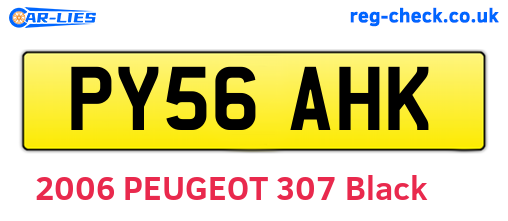 PY56AHK are the vehicle registration plates.