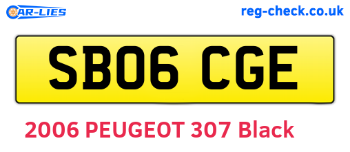 SB06CGE are the vehicle registration plates.
