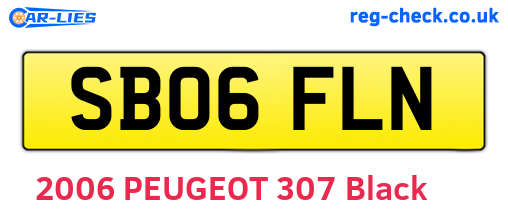 SB06FLN are the vehicle registration plates.