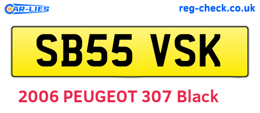 SB55VSK are the vehicle registration plates.