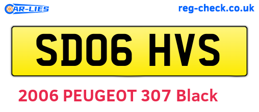 SD06HVS are the vehicle registration plates.