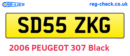 SD55ZKG are the vehicle registration plates.