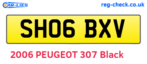SH06BXV are the vehicle registration plates.