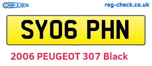 SY06PHN are the vehicle registration plates.