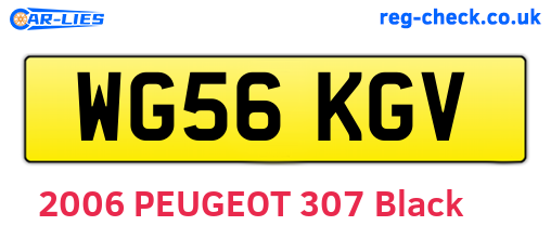 WG56KGV are the vehicle registration plates.