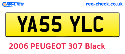 YA55YLC are the vehicle registration plates.