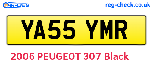 YA55YMR are the vehicle registration plates.