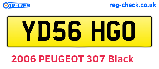 YD56HGO are the vehicle registration plates.