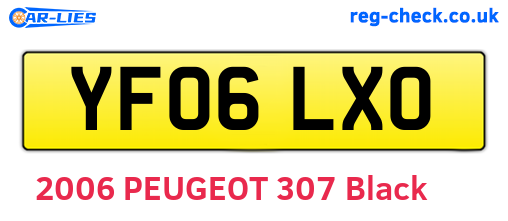 YF06LXO are the vehicle registration plates.