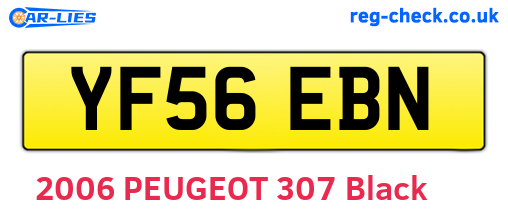 YF56EBN are the vehicle registration plates.