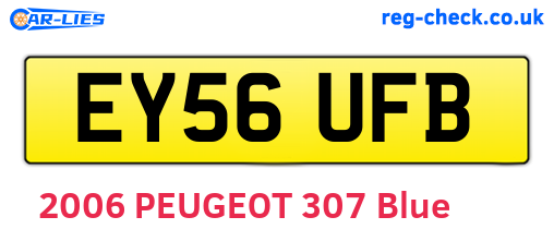 EY56UFB are the vehicle registration plates.