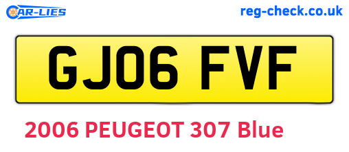 GJ06FVF are the vehicle registration plates.