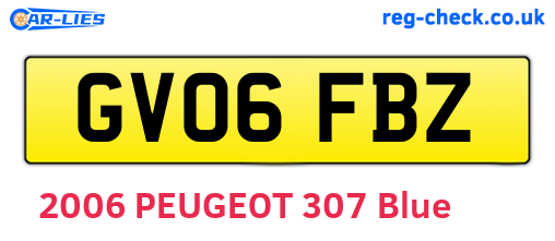 GV06FBZ are the vehicle registration plates.