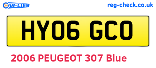 HY06GCO are the vehicle registration plates.