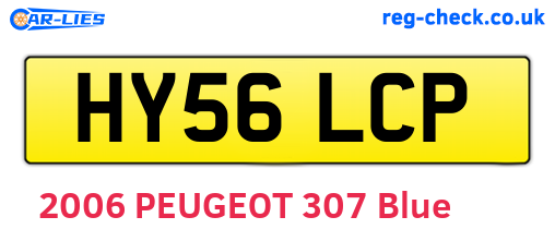 HY56LCP are the vehicle registration plates.