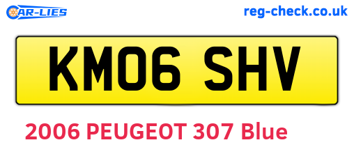 KM06SHV are the vehicle registration plates.