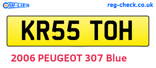KR55TOH are the vehicle registration plates.