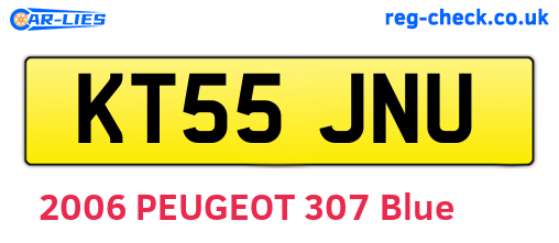 KT55JNU are the vehicle registration plates.