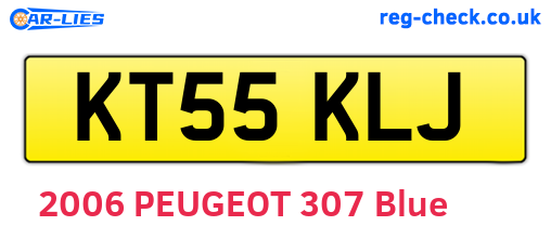 KT55KLJ are the vehicle registration plates.