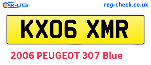 KX06XMR are the vehicle registration plates.
