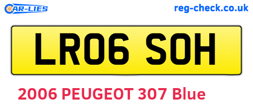 LR06SOH are the vehicle registration plates.