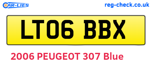 LT06BBX are the vehicle registration plates.