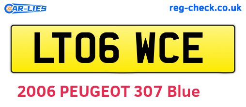 LT06WCE are the vehicle registration plates.
