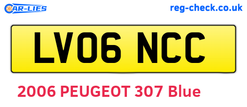 LV06NCC are the vehicle registration plates.