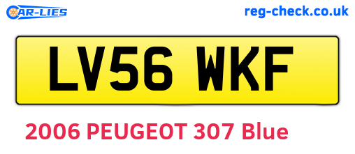 LV56WKF are the vehicle registration plates.
