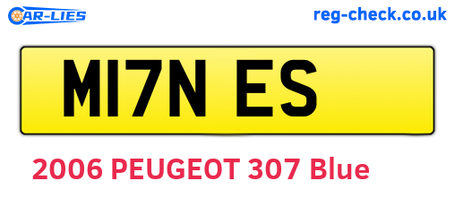 M17NES are the vehicle registration plates.