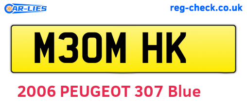 M30MHK are the vehicle registration plates.