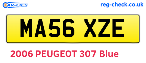 MA56XZE are the vehicle registration plates.