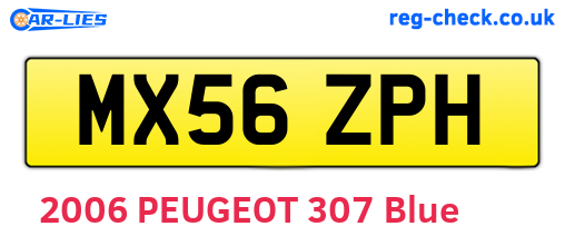 MX56ZPH are the vehicle registration plates.