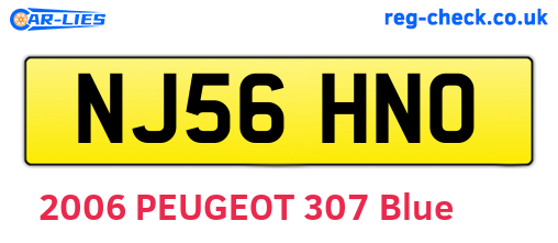 NJ56HNO are the vehicle registration plates.