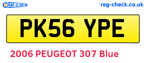 PK56YPE are the vehicle registration plates.