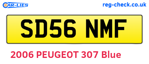 SD56NMF are the vehicle registration plates.