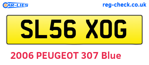 SL56XOG are the vehicle registration plates.