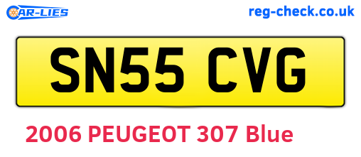 SN55CVG are the vehicle registration plates.
