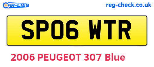 SP06WTR are the vehicle registration plates.